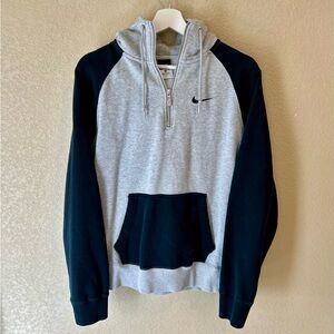 Nike Manchester United 1/4 Zip Two-Tone Gray and Black Pullover Size M Soccer